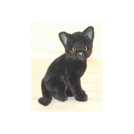 Peluche assise chat Chartreux 30 cm Piutre   2324