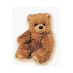 Décoration animaux Ours grizzly 30 cm assis peluche réaliste Piutre 2108