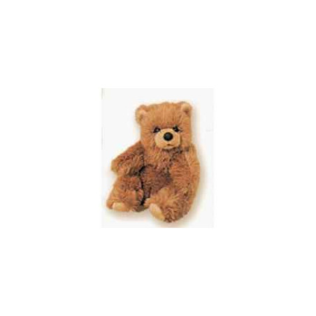 Décoration animaux Ours grizzly 30 cm assis peluche réaliste Piutre 2108