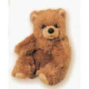 Décoration animaux Ours grizzly 30 cm assis peluche réaliste Piutre 2108