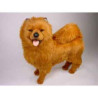 Animaux-Bois-Animaux-Bronzes propose Chien Chow chow cannelle 70 cm peluche animaux debout réaliste Piutre 3246