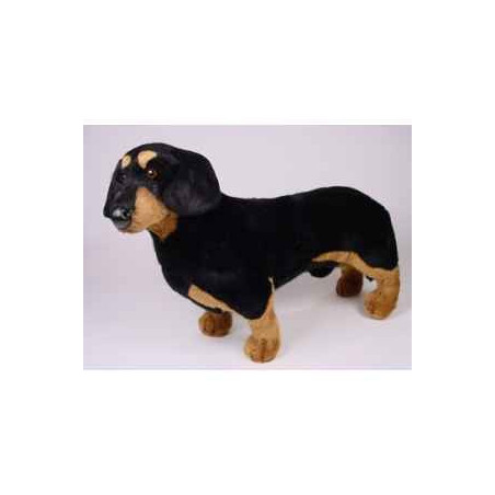 Animaux-Bois-Animaux-Bronzes propose Chien Teckel dachshund 60 cm peluche animaux debout réaliste Piutre 1210