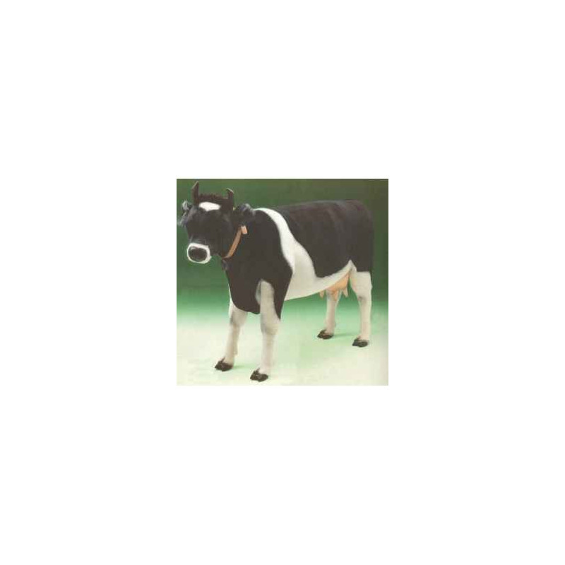 Animaux de la ferme Vache noire et blanche 240 cm peluche animaux debout réaliste Piutre 2685