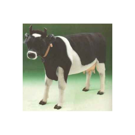 Animaux de la ferme Vache noire et blanche 240 cm peluche animaux debout réaliste Piutre 2685