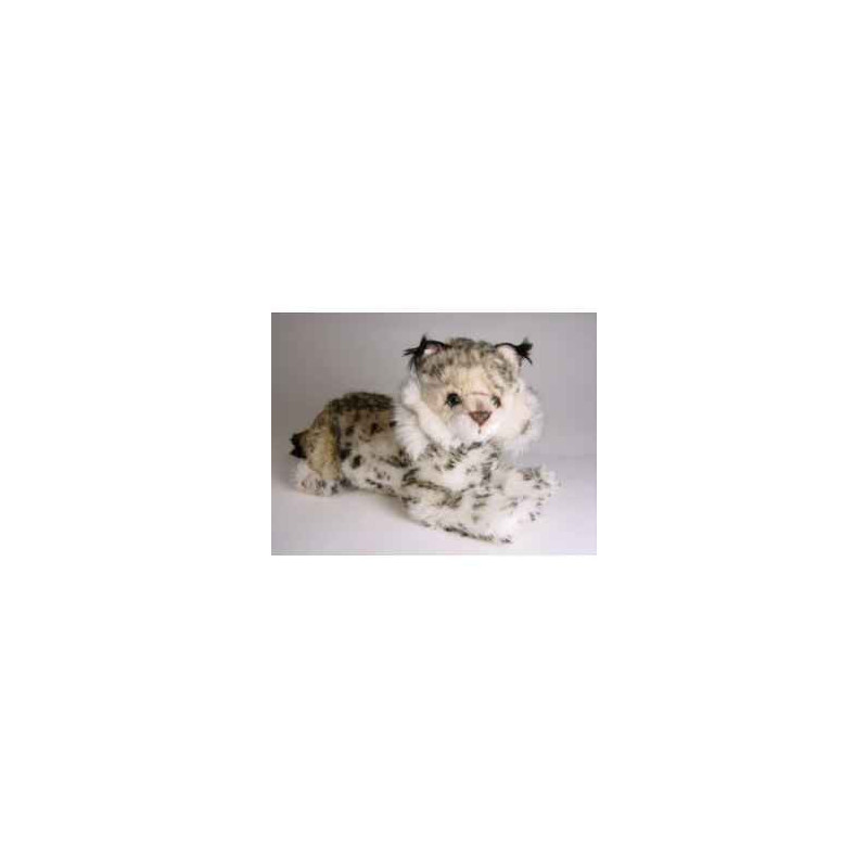 Peluche allongée lynx 40 cm Piutre   2554