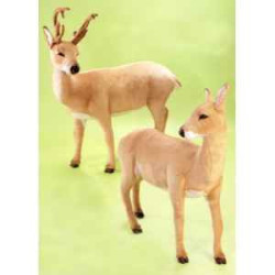  Animaux de la forêt Cerf 140 cm peluche animaux debout réaliste Piutre 2400
