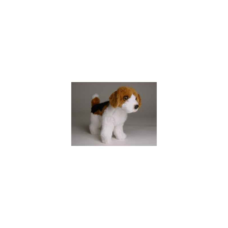 Animaux-Bois-Animaux-Bronzes propose Chien Miniature debout beagle 24 cm peluche réaliste Piutre 4284