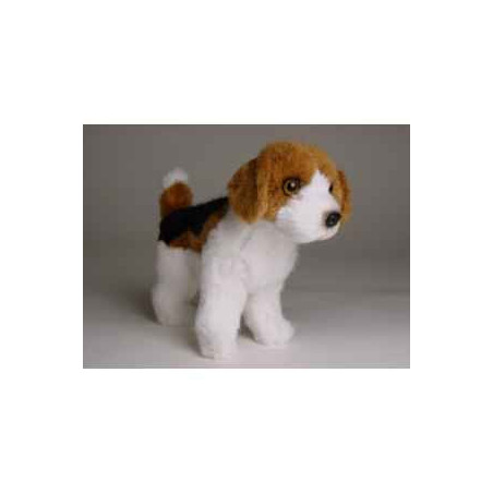 Animaux-Bois-Animaux-Bronzes propose Chien Miniature debout beagle 24 cm peluche réaliste Piutre 4284