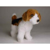 Animaux-Bois-Animaux-Bronzes propose Chien Miniature debout beagle 24 cm peluche réaliste Piutre 4284