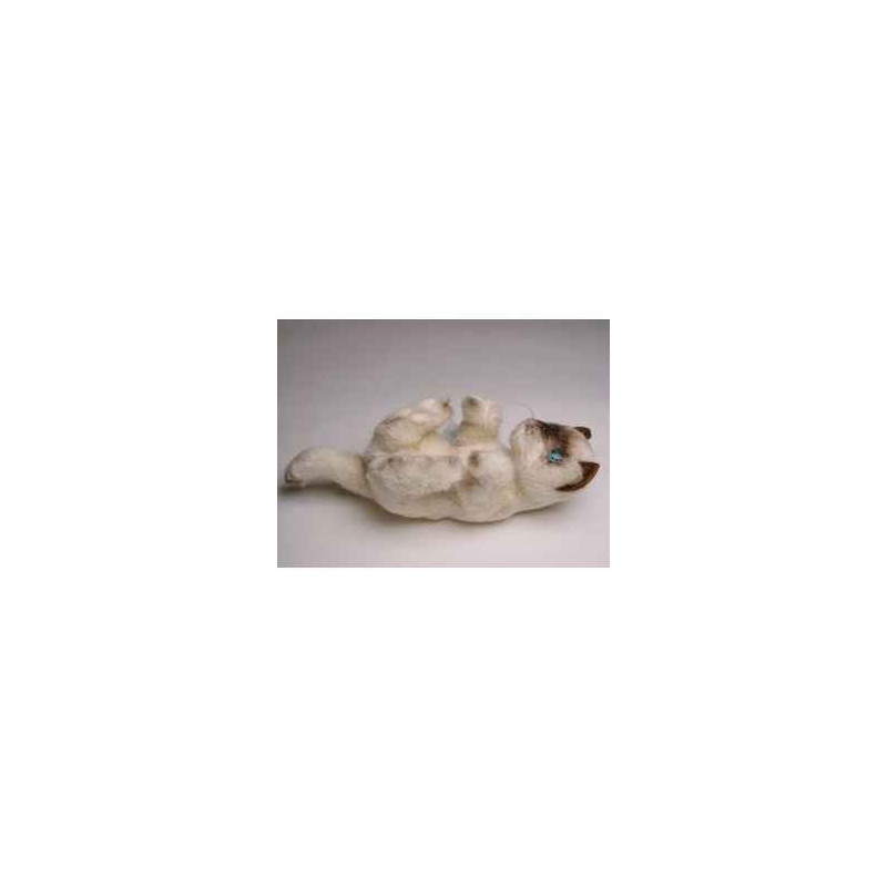 Animaux-Bois-Animaux-Bronzes propose Chaton siamois qui joue 20 cm peluche réaliste Piutre
