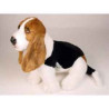 Animaux-Bois-Animaux-Bronzes propose Chien Basset-hound 45 cm assis peluche réaliste Piutre 3349