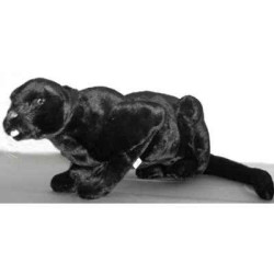 Félin Piutre Panthère noire 35 cm peluche animaux allongés -504