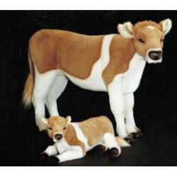  Animaux de la ferme Veau 130 cm peluche animaux debout réaliste Piutre 2670
