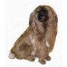 Animaux-Bois-Animaux-Bronzes propose Chien leonberg 90 cm assis peluche réaliste Piutre 3361