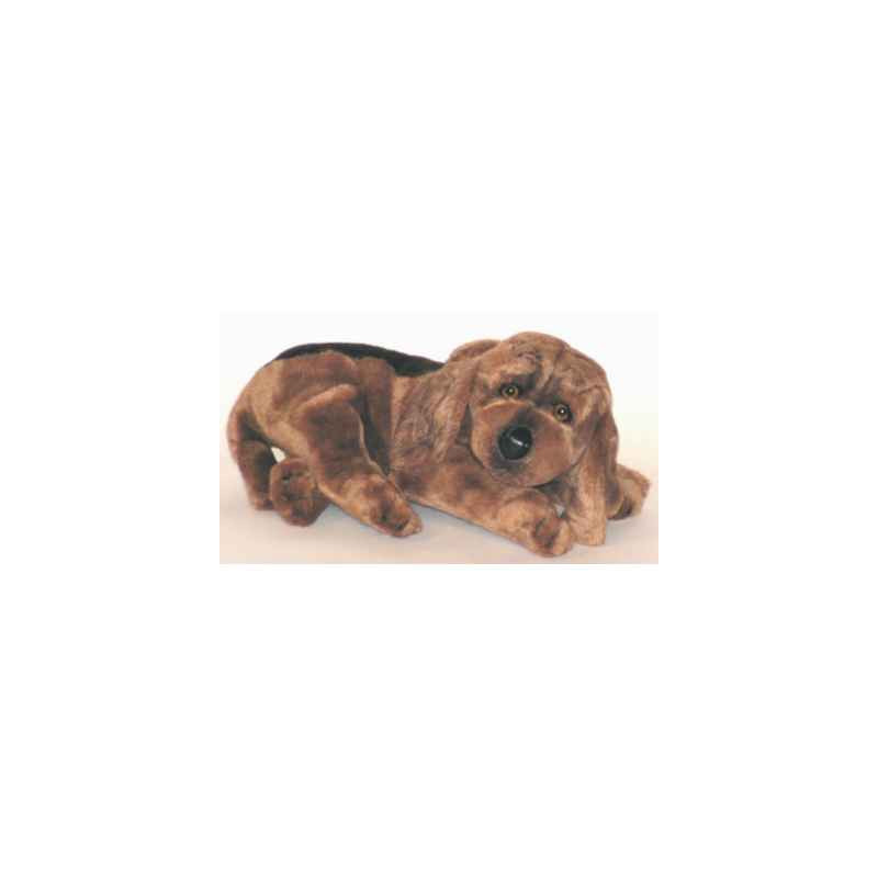 Animaux-Bois-Animaux-Bronzes propose Chien de Saint Hubert 35 cm peluche animaux allongés réaliste Piutre 3220