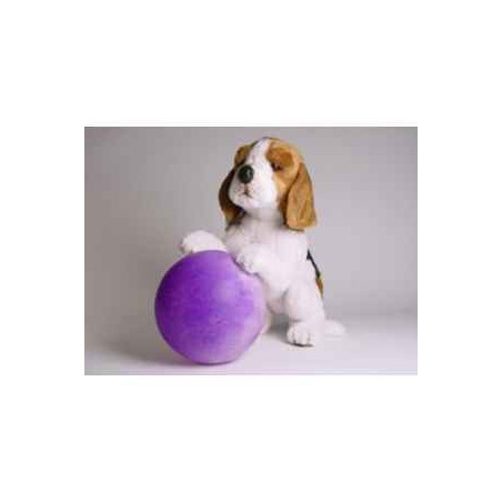 Animaux-Bois-Animaux-Bronzes propose Chien Chiot beagle qui réclame 40 cm peluche réaliste Piutre 2243