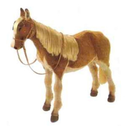  Cheval Poney 135 cm peluche animaux debout réaliste Piutre 2661