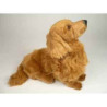 Peluche assise teckel dachshund poils longs 35 cm Piutre   2254