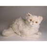 Animaux-Bois-Animaux-Bronzes propose Chat persan chinchilla beige 30 cm peluche animaux allongés réaliste Piutre