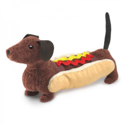 Animaux-Bois-Animaux-Bronzes propose Chien teckel Hot dog marionnette à doigts 