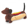 Animaux-Bois-Animaux-Bronzes propose Chien teckel Hot dog marionnette à doigts 