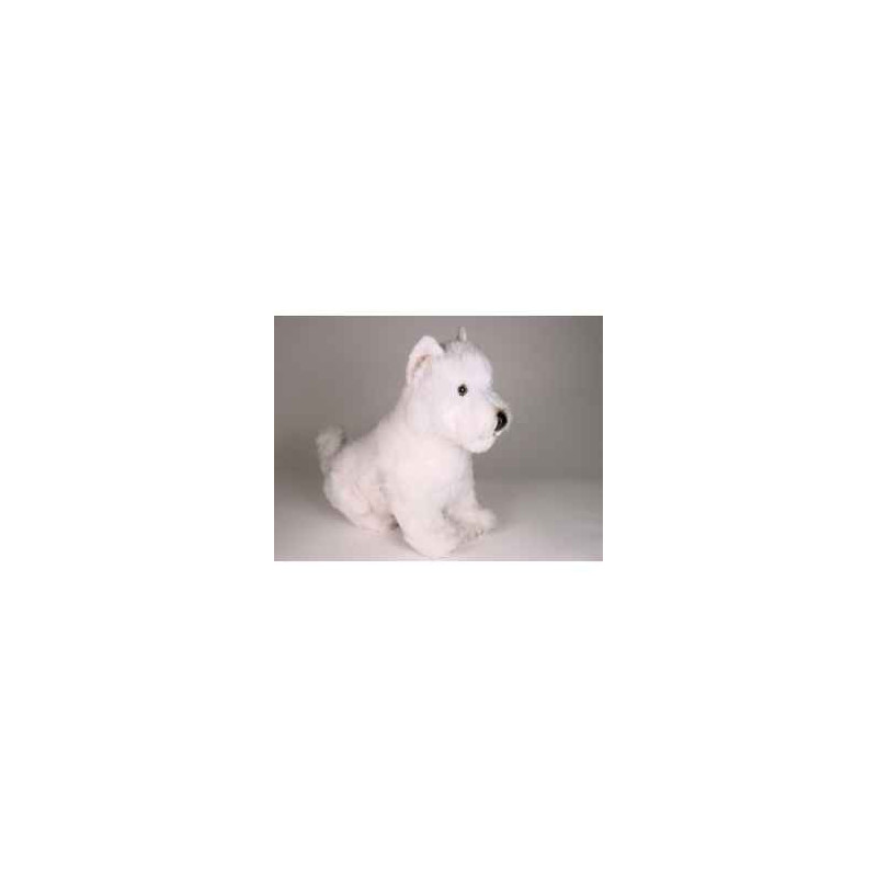 Animaux-Bois-Animaux-Bronzes propose Chien West higland white terrier 45 cm assis peluche réaliste Piutre 2275