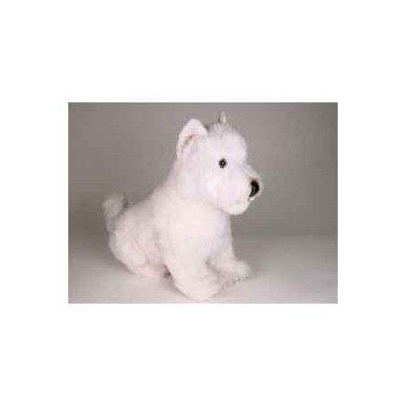 Animaux-Bois-Animaux-Bronzes propose Chien West higland white terrier 45 cm assis peluche réaliste Piutre 2275