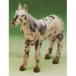  Cheval Poulain apaloosa 120 cm peluche animaux debout réaliste Piutre 2695