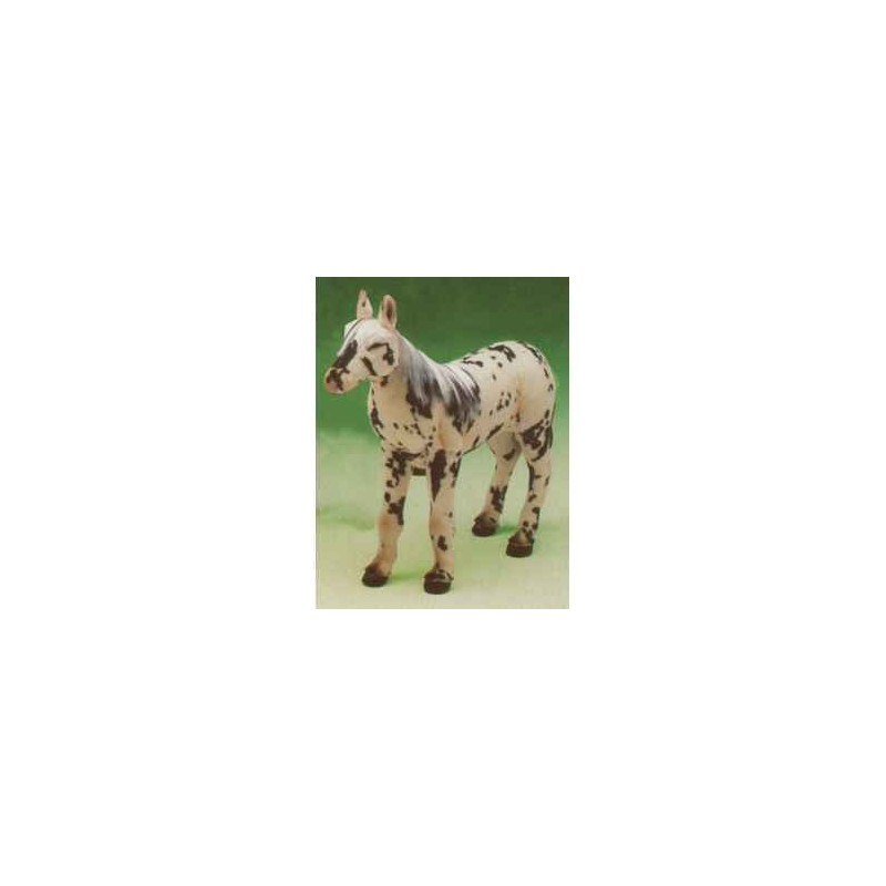  Cheval Poulain apaloosa 120 cm peluche animaux debout réaliste Piutre 2695