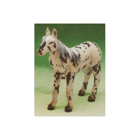  Cheval Poulain apaloosa 120 cm peluche animaux debout réaliste Piutre 2695