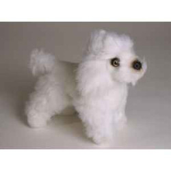 Animaux-Bois-Animaux-Bronzes propose Miniature chien caniche 24 cm peluche animaux debout réaliste Piutre 4286