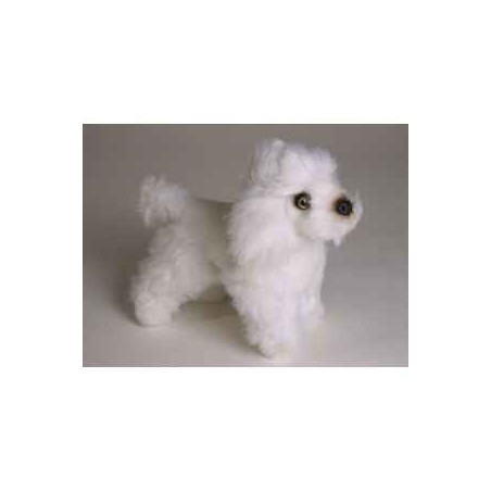 Animaux-Bois-Animaux-Bronzes propose Miniature chien caniche 24 cm peluche animaux debout réaliste Piutre 4286