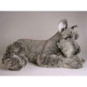 Animaux-Bois-Animaux-Bronzes propose Chien Schnauzer 50 cm peluche animaux allongés réaliste Piutre 1206