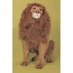 Félin Piutre Lion 120 cm assis peluche -2501