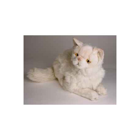 Animaux-Bois-Animaux-Bronzes propose Chat persan chinchilla beige 50 cm peluche animaux allongés réaliste Piutre