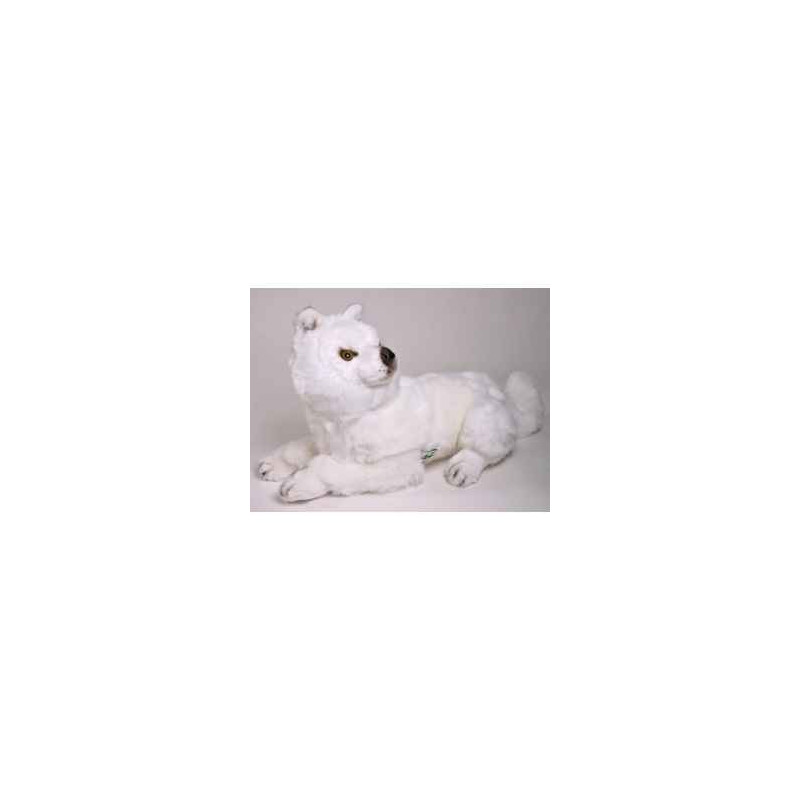 Animaux-Bois-Animaux-Bronzes propose Chien Samoyède 40 cm peluche animaux allongés réaliste Piutre 3260