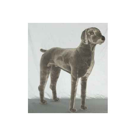 Animaux-Bois-Animaux-Bronzes propose Chien Braque de Weimar 90 cm peluche animaux debout réaliste Piutre 3350