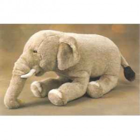 Peluche allongée éléphant d'Inde 60 cm Piutre   2576
