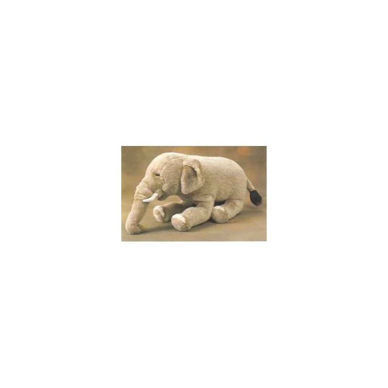  Animaux sauvage Éléphant d'Inde 60 cm peluche animaux allongés réaliste Piutre 2576