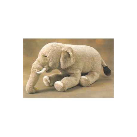  Animaux sauvage Éléphant d'Inde 60 cm peluche animaux allongés réaliste Piutre 2576