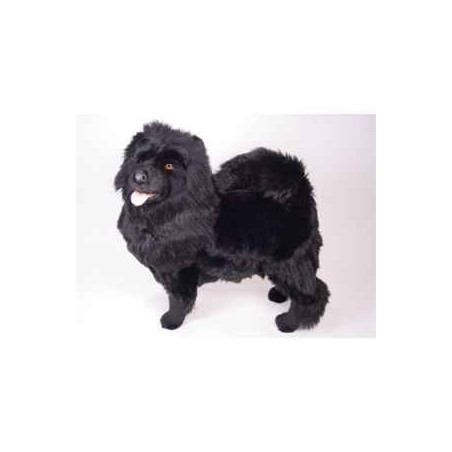 Animaux-Bois-Animaux-Bronzes propose Chien Chow chow noir 70 cm peluche animaux debout réaliste Piutre 3345