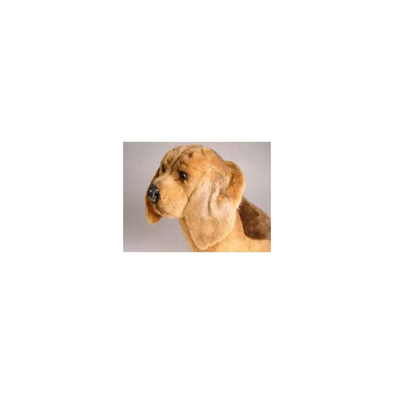 Animaux-Bois-Animaux-Bronzes propose Chien de Saint Hubert 35 cm assis peluche réaliste Piutre 3219