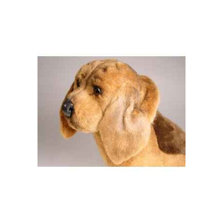 Animaux-Bois-Animaux-Bronzes propose Chien de Saint Hubert 35 cm assis peluche réaliste Piutre 3219