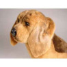 Animaux-Bois-Animaux-Bronzes propose Chien de Saint Hubert 35 cm assis peluche réaliste Piutre 3219