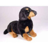 Animaux-Bois-Animaux-Bronzes propose Chien Teckel dachshund 35 cm assis peluche réaliste Piutre 1212