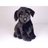 Animaux-Bois-Animaux-Bronzes propose Chien Labrador retrevier noir 35 cm assis peluche réaliste Piutre 3339