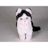 Animaux-Bois-Animaux-Bronzes propose Chat noir/blanc 25 cm assis réaliste Piutre
