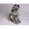 Animaux-Bois-Animaux-Bronzes propose Chien Schnauzer 28 cm assis peluche réaliste Piutre 1307