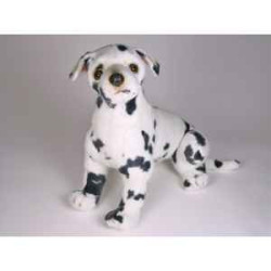 Animaux-Bois-Animaux-Bronzes propose Chien Grand Danois Harlequin 45 cm assis peluche réaliste Piutre 3264
