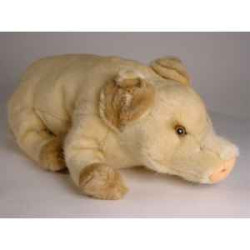  Animaux de la ferme Bébé cochon beige 45 cm peluche animaux allongés réaliste Piutre 2419